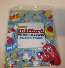Rare Clifford The Big Red Dog Photo Picture Frame Happy Birthday Magnetic Hang