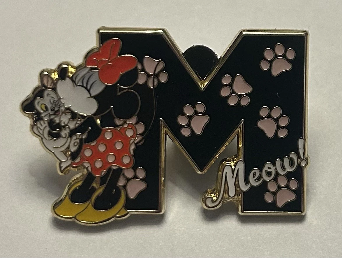 Disney Loungefly - Minnie Mouse Letters Mystery Pin - M - Cat Meow Pawprint