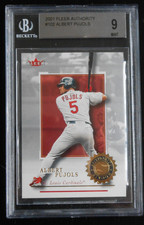 2001 Fleer Authority #102 Albert Pujols Rookie Card - (#337/2001) BGS 9 Mint