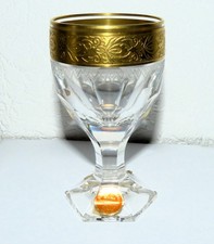 Oertel Kristall Glas mit Ätzgold Gold Relief-Rand Marsala Südwein Sherry 11,7cm