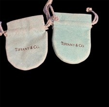 Two Brand New Tiffany  Co Small Velvet Pouches Jewelry Bags