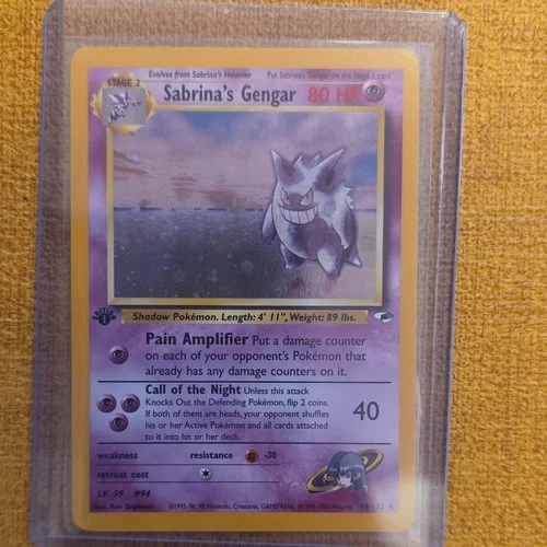 Pokémon Sabrina's Gengar Gym Challenge Holo Rare 1st Edition 14/132 Wizards of …