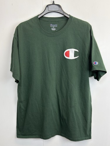 Champion Shirt Men’s Size XL Dark Green Big C Logo Short Sleeve Tee T-shirt - Picture 2 of 5