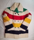 Vintage Hudson Bay Blanket Jacket 100% Wool