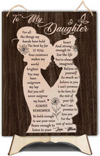 To My Daughter from Mom Plaque Sign, Mothers Day Gifts Daughter, I Love You Daug