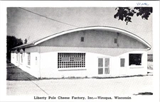 Viroqua, WI Wisconsin LIBERTY POLE CHEESE FACTORY Rex & Bob Streeter  Postcard