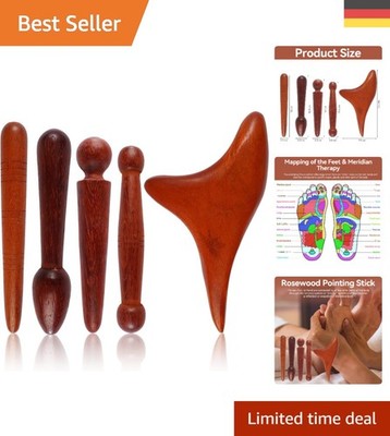 Dreieck-Massagegerät & Trigger Holz für Rücken, Füße und Nacken - 5 Stück