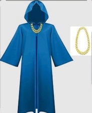 Hooded Monk Robe Costume Friar Priest Cloak Renaissance Men Cosplay Halloween M