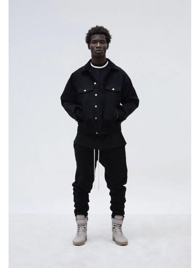【Ｌ】Fear of god 5th alpaca jacket Fear of God Selvedge Denim Alpaca Trucker Jacket - Vintage
