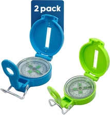 Lensatic Compass - Hiking & Camping Navigation - Orienteering & Map Reading - Bo