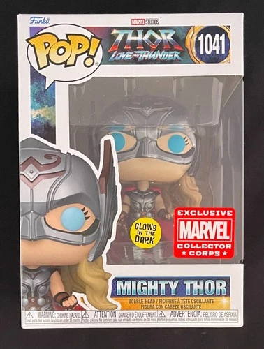 Funko Pop! Mighty Thor Love Thunder #1041 Marvel Collector Corps Exclusive GITD