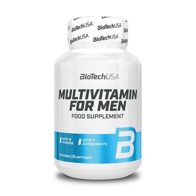 (186,07 EUR/kg) Biotech USA Multivitamin for Men 60 Tabletten Glutenfrei