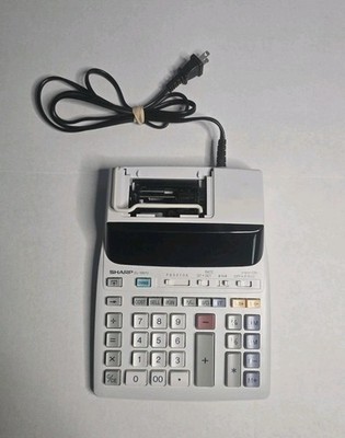 Vtg Sharp EL-1801V 12 Digit 2 Color Printing Calculator Great Working Condition 