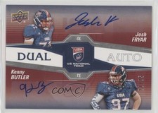 2018 Upper Deck USA Football U17 Dual 22/25 Josh Fryar Kenny Butler Auto 3vx