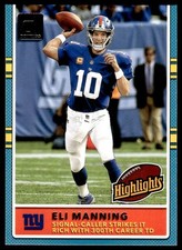 Eli Manning 2017 Donruss #3 Highlights New York Giants Football Card