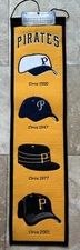 NWT Pittsburgh Pirates Heritage Winning Streak Wool Banner
