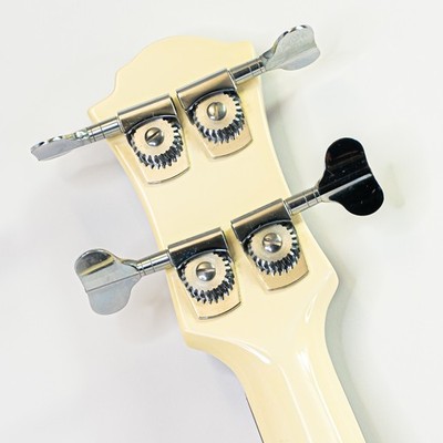 Fernandes MB-90 Bass — White — Neck-Thru Mockingbird Style + Case