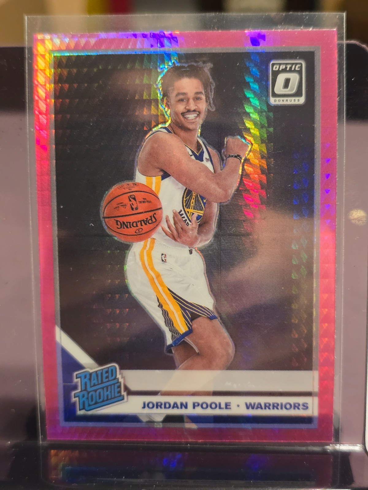 2019-20 Donruss Optic Hyper Pink #169 Jordan Poole Rc