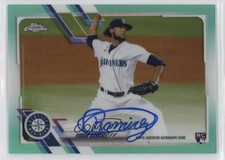 2021 Topps Chrome Rookie Aqua Refractor 9/199 Yohan Ramirez #RA-YR Auto 1cc0