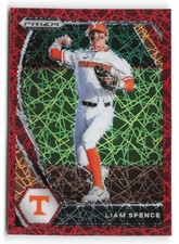 2021 Panini Prizm Draft Picks #PDP154 Liam Spence Red Velocity Prizm Tennessee