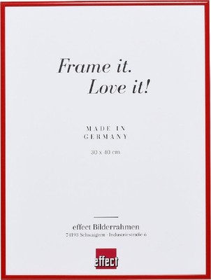 Effect Aluminium-Bilderrahmen Quadro 50x50 cm rot für Acrylglas und Alu-Dibond