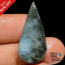 Natural Larimar Gemstone 23.00 Cts Pear Unique Cabochon 30X13X6 mm