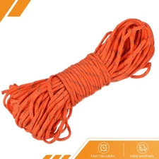 Tent Rope 101.7ft 4mm Reflective Guyline 7 Strand Cord Nylon Guy Rope Orange Red