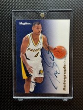 1996-97 SkyBox Premium Autographics Blue Ink TRAVIS BEST AUTO