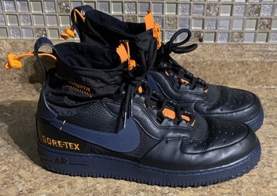 Nike Air Force 1 WTR GORE-TEX Mens Size 11 The 10th Black Blue Orange CQ7211-001