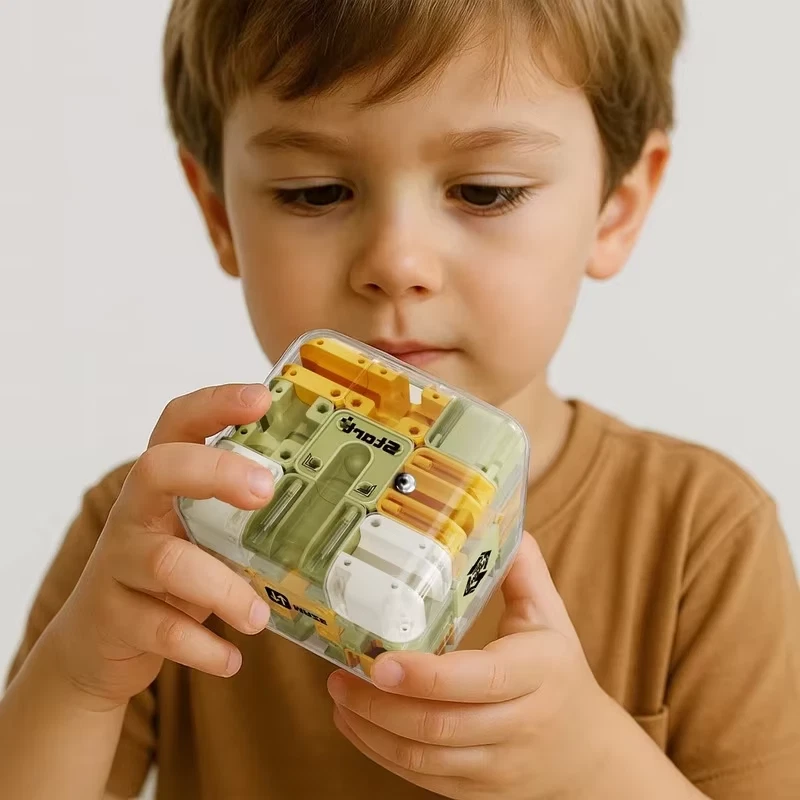 Juego Laberinto Puzzle 3D 3D Seis Caras Transparente Niños Juguetes Educativos Foto 3 de 4