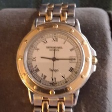 Raymond Weil Tango 5599 Quartz Two-Tone Steel White Roman Dial Date 200m