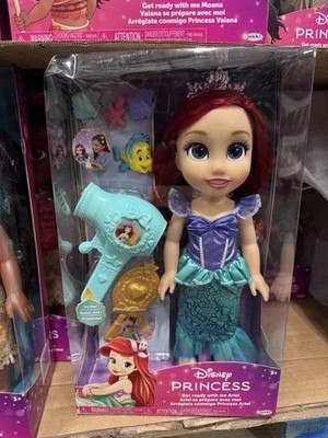 Disney Princess Ariel Get Ready with Me - Large Doll & Hair Play Set - NEW