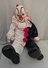 Clown Porcelain Head Ceramic Hands And Feet Hard Cloth Body 13 Inch s