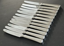 Set of 12 Vintage Cooper Ludlam Sheffield England Table Knives Silver Plate