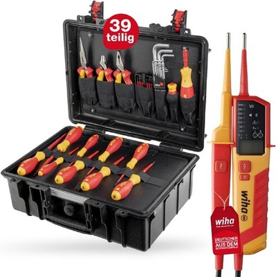 Wiha Werkzeugkoffer 45742 für Elektro-Installation 39-teilig VDE