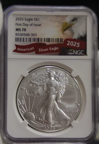 2025 US Silver Eagle $1 NGC MS70 First Day of Issue