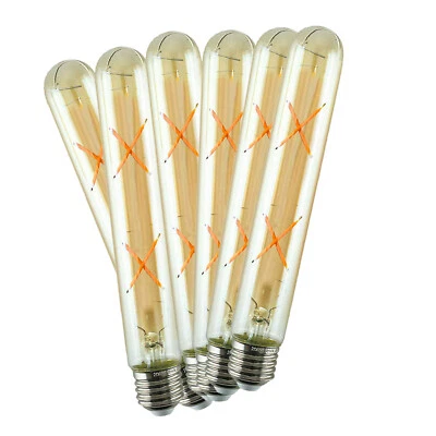 3/6 Pack E27 4W Rétro Edison Lampe Filament Ampoule LED T185 - Photo 1/4