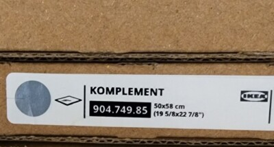 NEW IKEA KOMPLEMENT Gray Glass Shelf 904.749.85 Discontinued Old Gray Color
