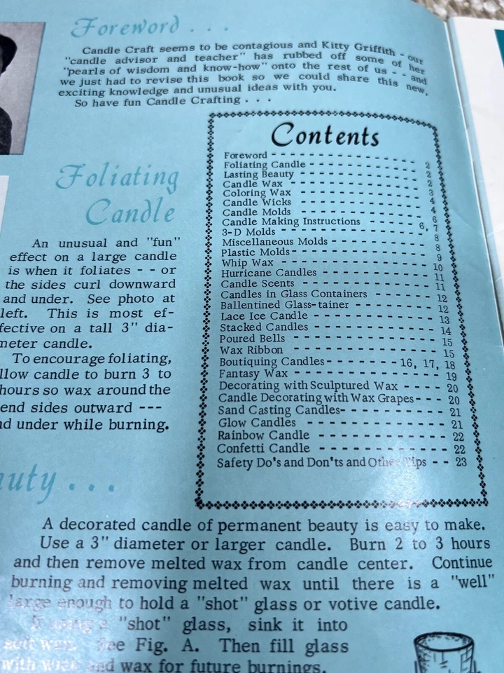 Vintage 1965 Candle Making Booklet Poured Candles & Trims Craft Course DIY Gift - Image 3 of 4
