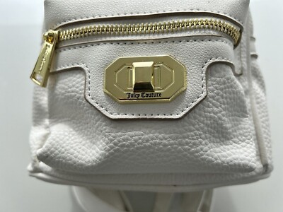 Juicy Couture Stylish Mini Backpack White With Gold Accents  display picture 2
