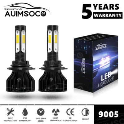 6000K LED Headlights High Beam 2x For Chevy Silverado 1500 2500HD 3500 1999-2006