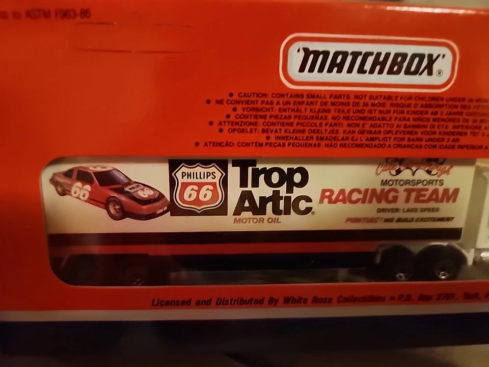 22 Matchbox 1991 Super Star Transporters Cale Yarborough Motorsports Lake Speed - Imagem 4 de 4
