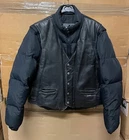 GENUINE VINTAGE US SCHOTT 126 GOOSE DOWN LEATHER JACKET BLACK EX COND !! SIZE 48