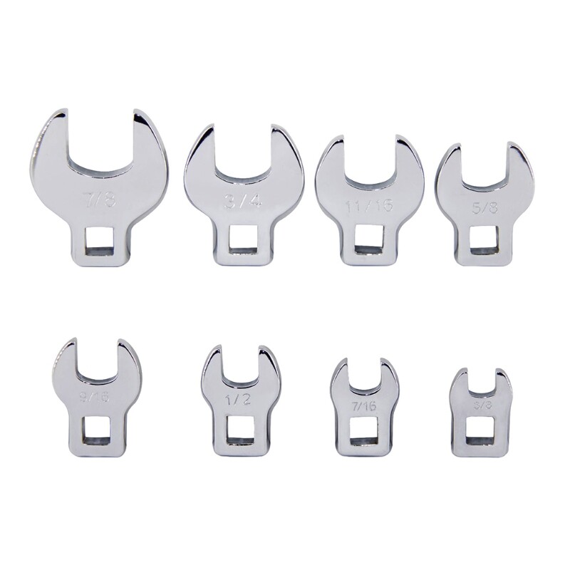 Ratchet Wrench Crowfoot Wrench Set Interchangeable for Head Metric