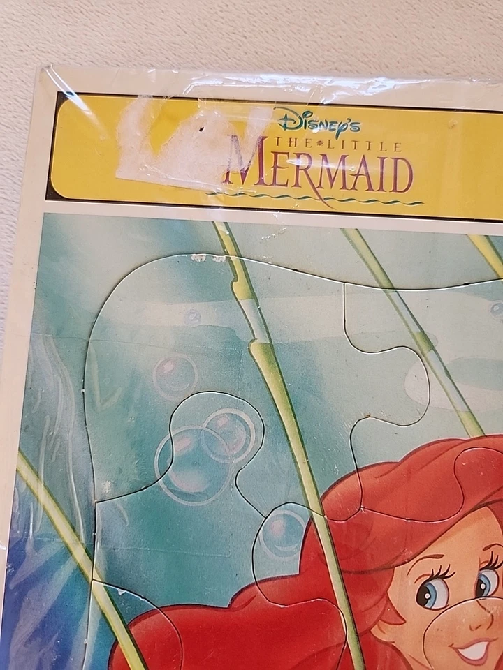 Vintage 90s The Little Mermaid Disney Golden Frame Tray Puzzle - Image 2 of 4