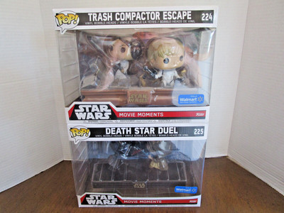 POP! LOT of 2 - Star Wars Movie Moments Trash Compactor Escape & Death Star Duel