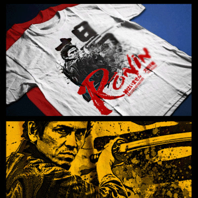 Samurai Warrior Stance Bushido Code Kanji Japanese Katana Ronin Assassin T-Shirt
