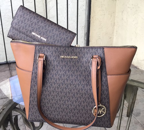 Michael Kors PVC Leather Brown Shoulder 