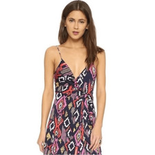 Misa Los Angeles Printed Racer Back Mini Dress Size Small