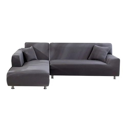 2pcs Sofa Cover L Shape Couch Slipcover Stretch Soft 2+2/2+3/3+3/3+4 Seater - Bild 23 von 23